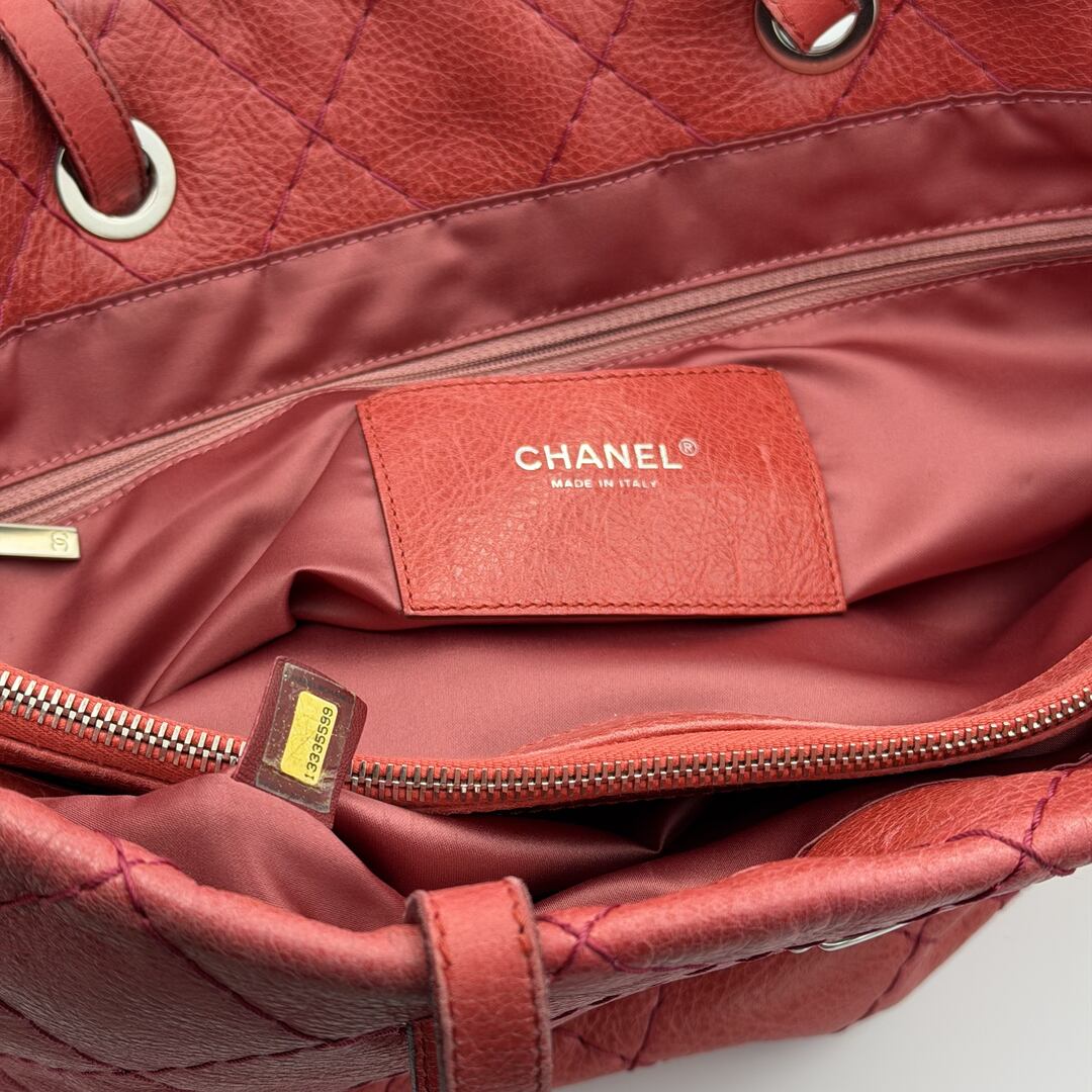 2010 Chanel CC On The Road Pink Leather Tote Bag