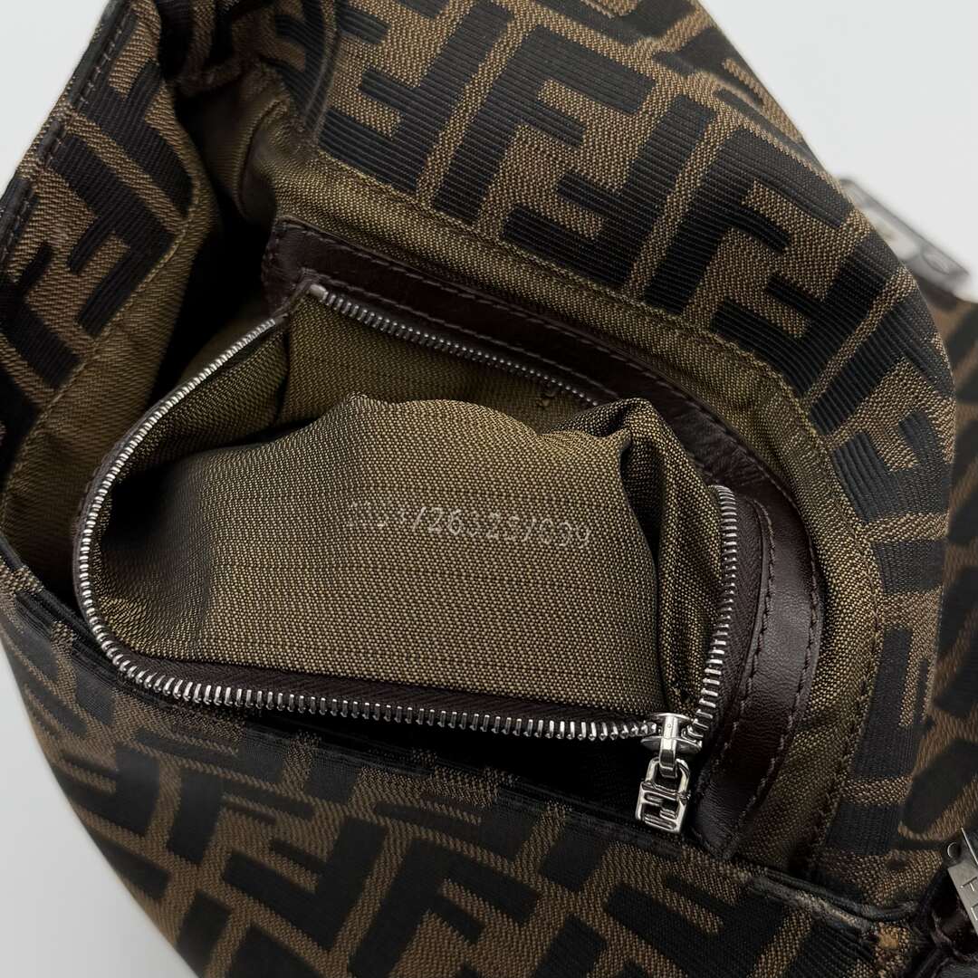 Fendi Zucca Mamma Brown Shoulder Bag