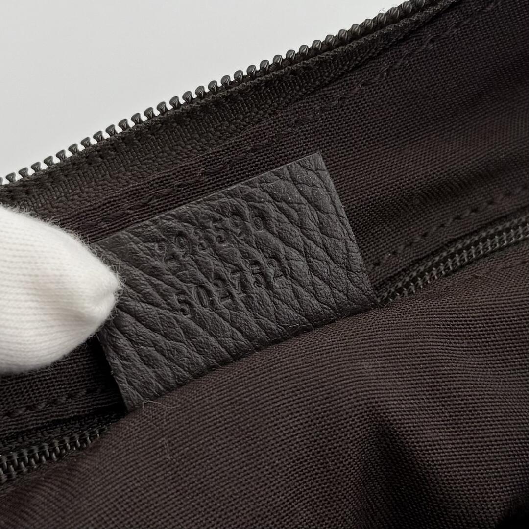 Gucci GG Canvas Abbey Chocolate Brown Shoulder Bag