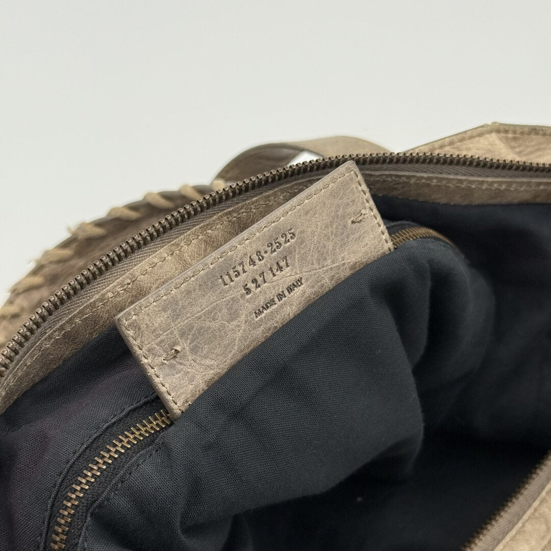 2012 Balenciaga The City Leather Mocha Brown Handbag