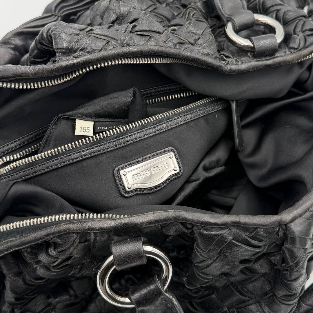Miu Miu Quilted Leather Black Shoulder Bag