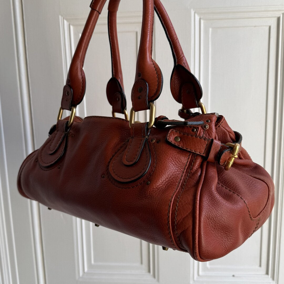 Chloe Paddington Leather Warm Brown Shoulder Bag