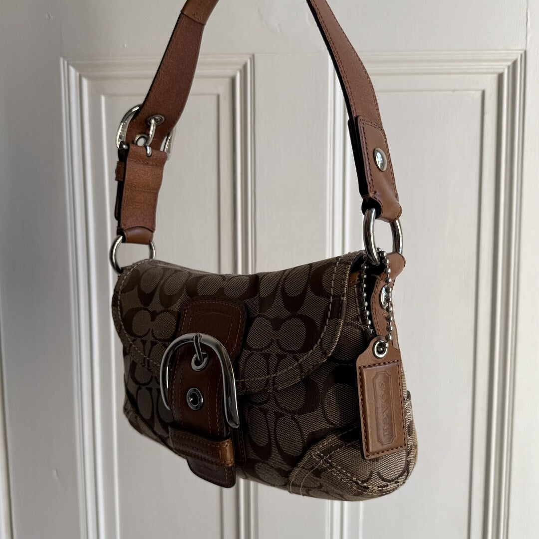 Coach Signature Soho Brown Shoulder Bag