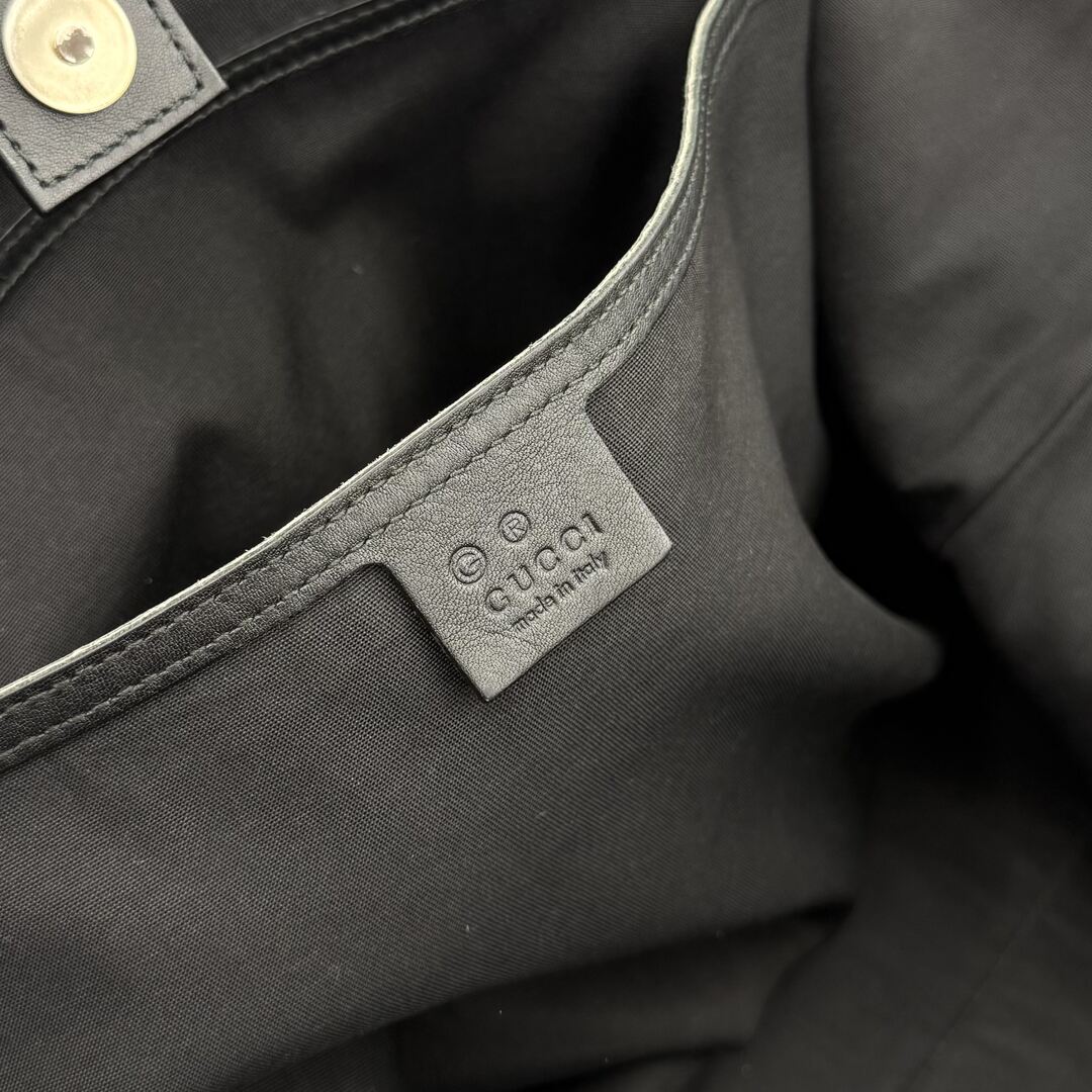 Gucci Guccissima Black Leather Tote Bag