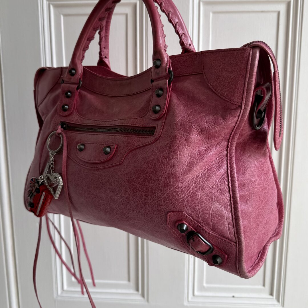 2010 Balenciaga The City Leather Pink Handbag