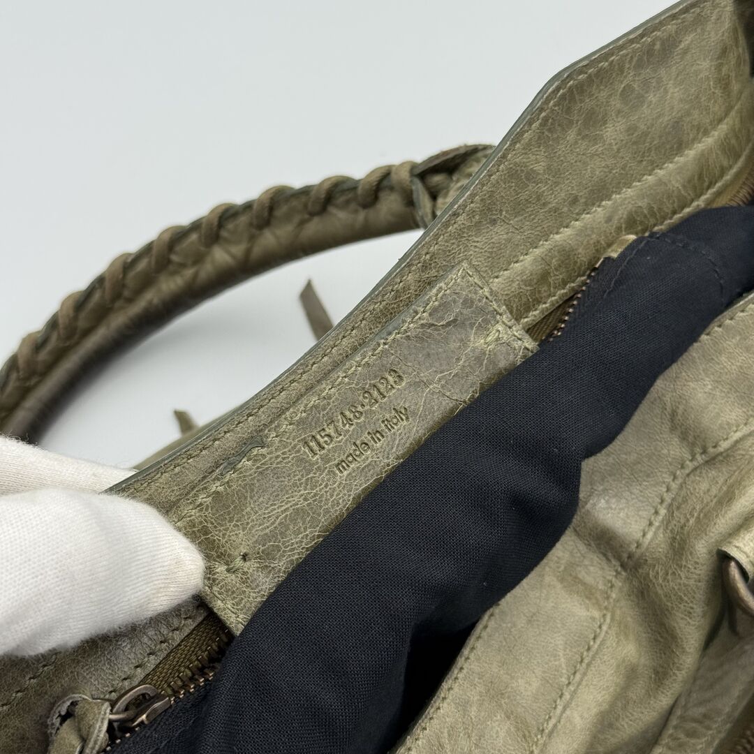 2006 Balenciaga The City Leather Green Handbag