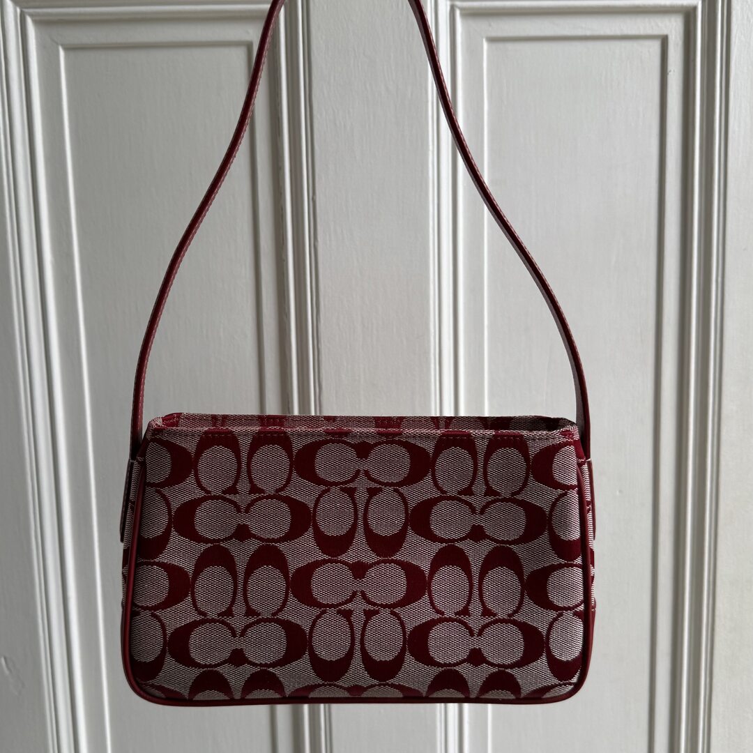 Coach Signature Red Shoulder Bag