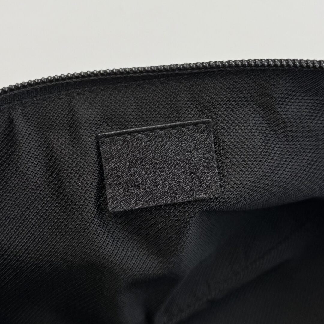 Gucci GG Monogram Black Boat Pochette Handbag