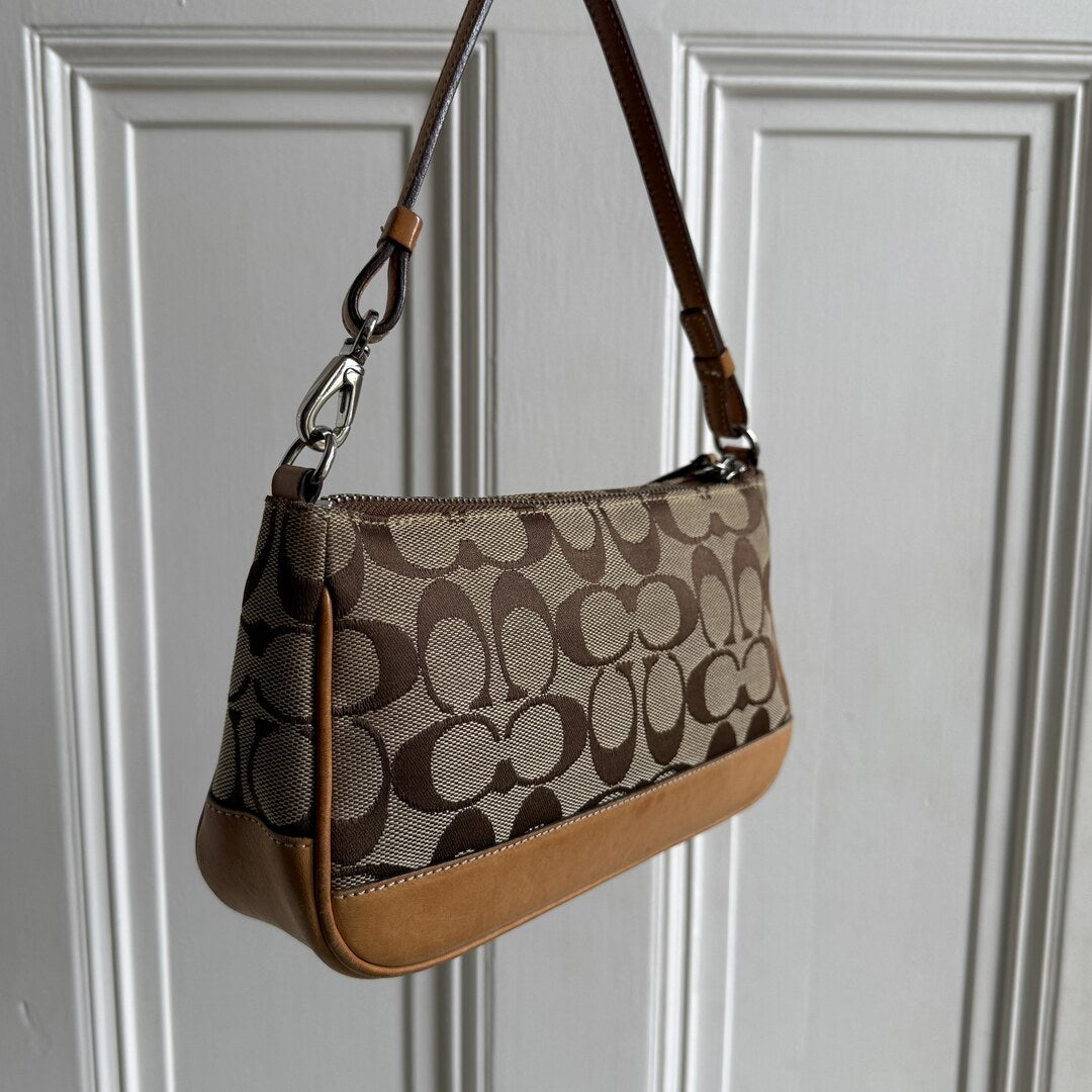 Coach Signature Demi Tan Shoulder Bag