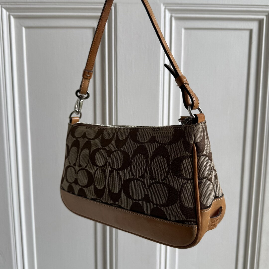 Coach Signature Demi Tan Shoulder Bag