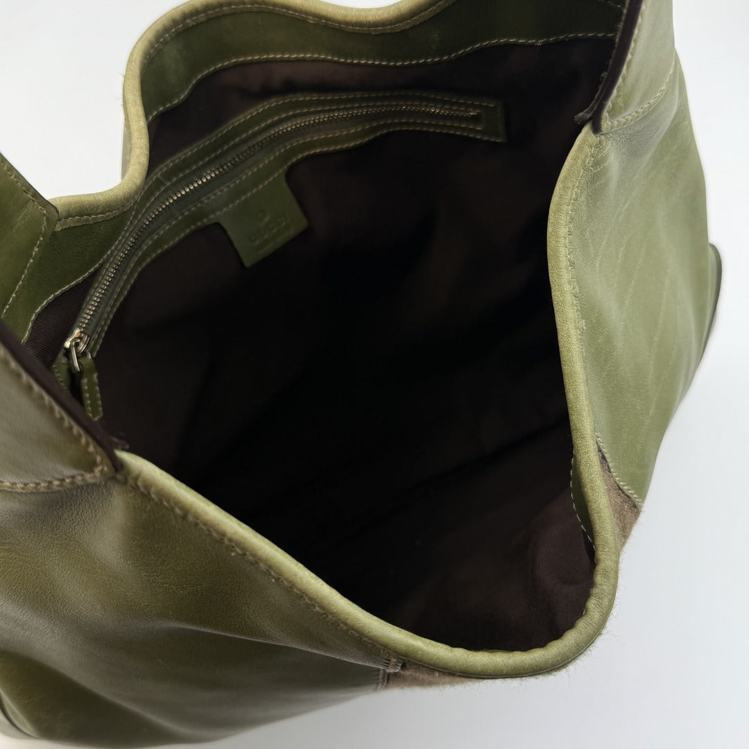 Gucci Jackie Leather Green Shoulder Bag