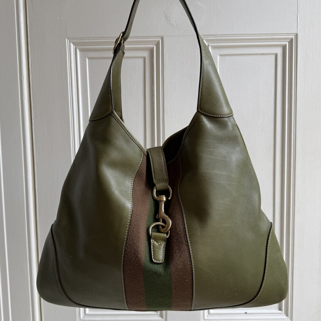 Gucci Jackie Leather Green Shoulder Bag