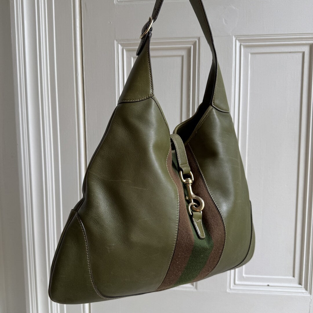 Gucci Jackie Leather Green Shoulder Bag