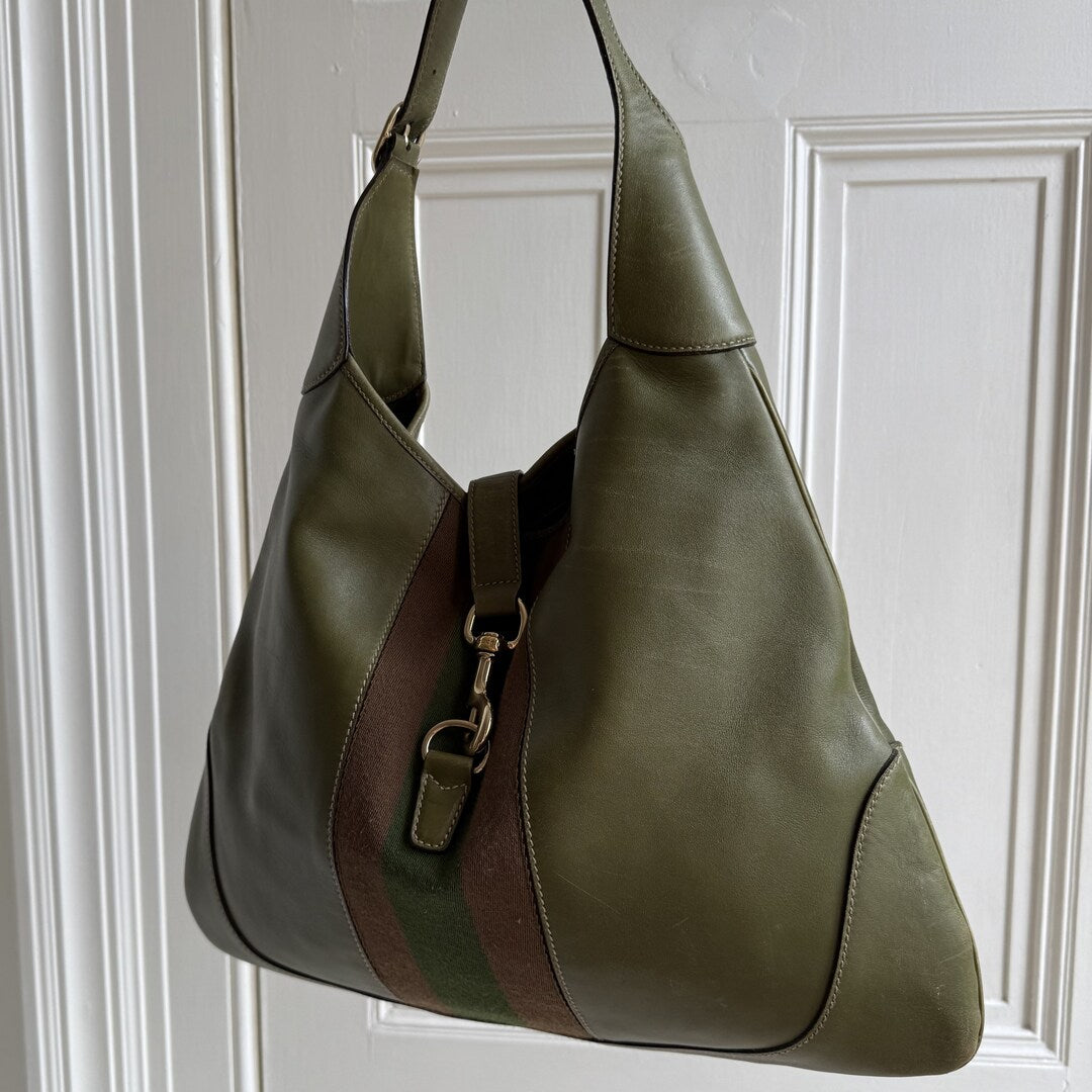 Gucci Jackie Leather Green Shoulder Bag