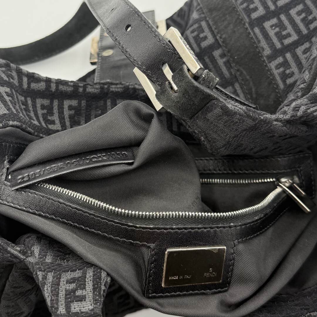 Fendi Zucchino Denim Grey Tote Bag