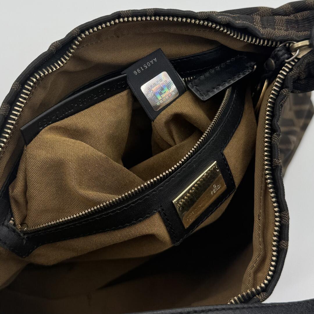 Fendi Zucca Charm Shoulder Bag