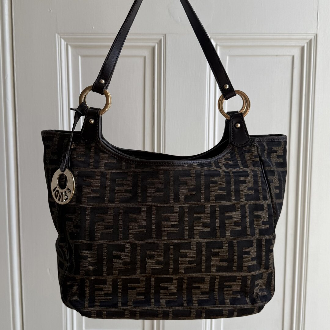 Fendi Zucca Canvas Chef Brown Tote Bag