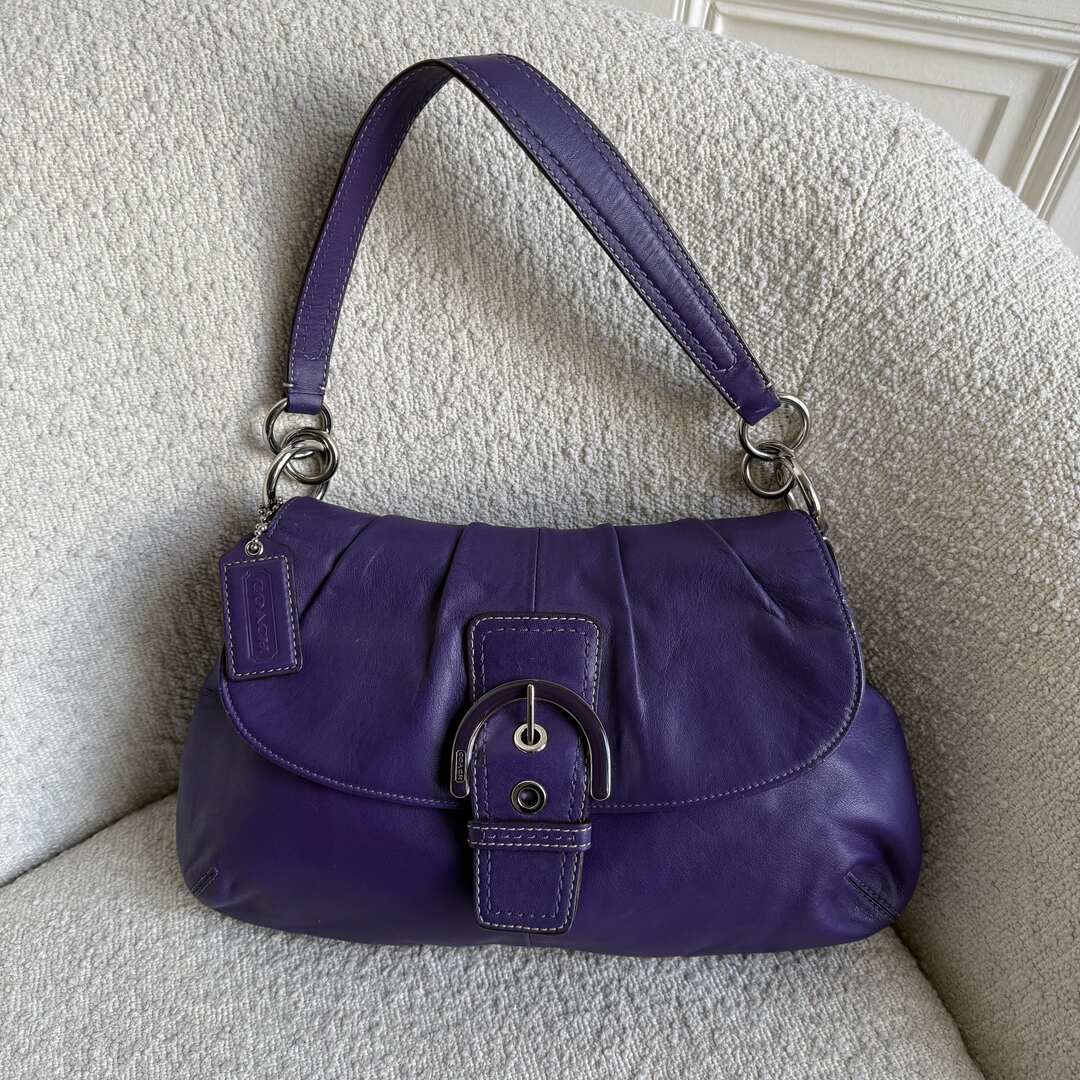 ショルダーバッグ Coach Soho purple Leather Shoulder bag Coach Soho Leather Purple Shoulder Bag – JennyHayley