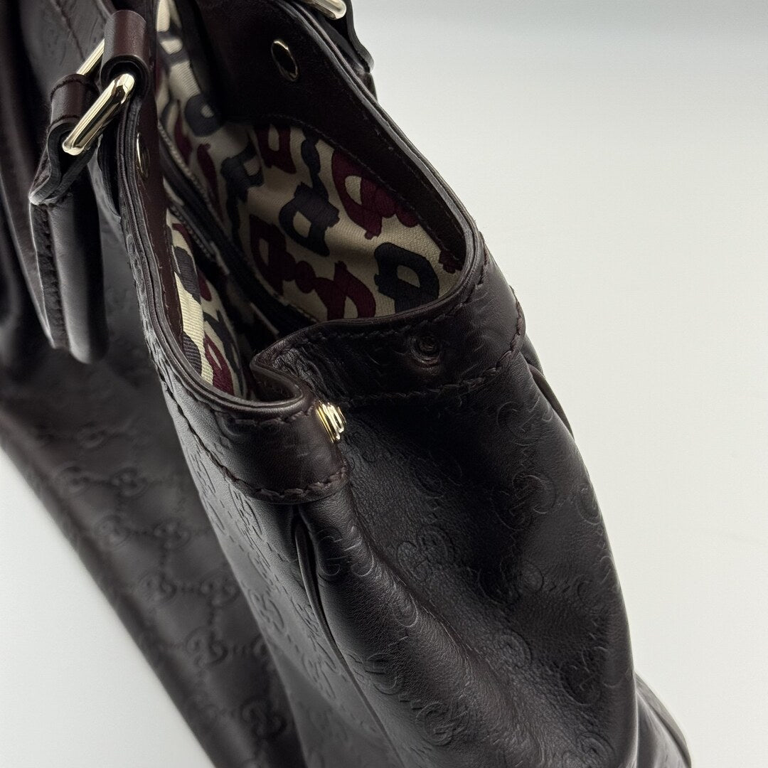 Gucci Guccissima Sukey Leather Brown Tote Bag