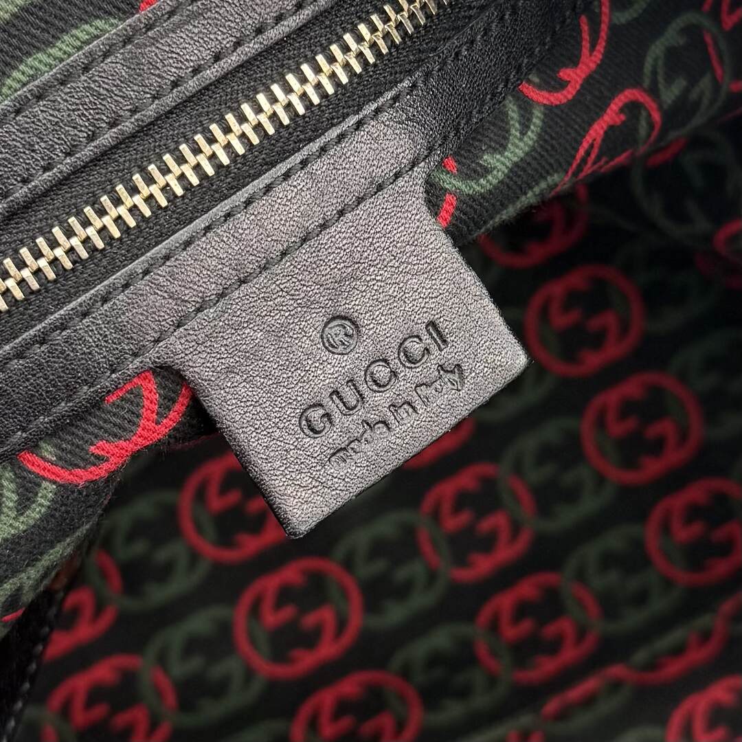 Gucci GG Britt Leather Black Tote Bag