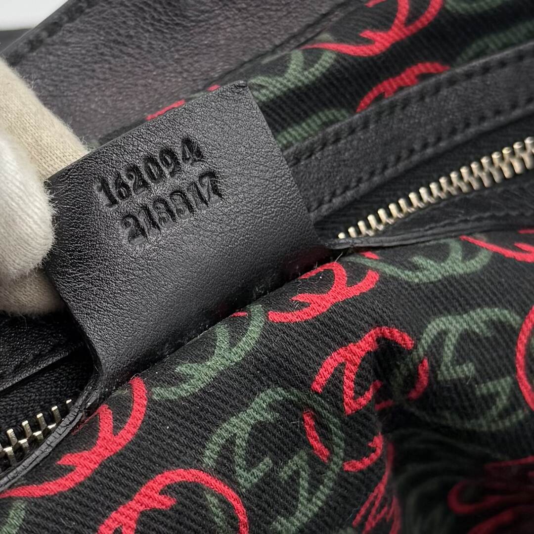 Gucci GG Britt Leather Black Tote Bag