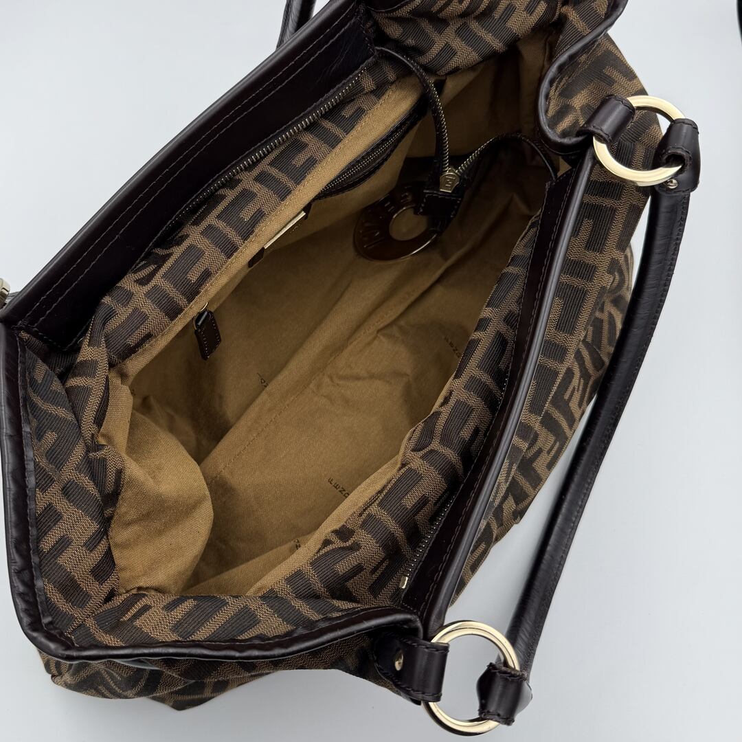 Fendi Zucca Charm Tote Bag
