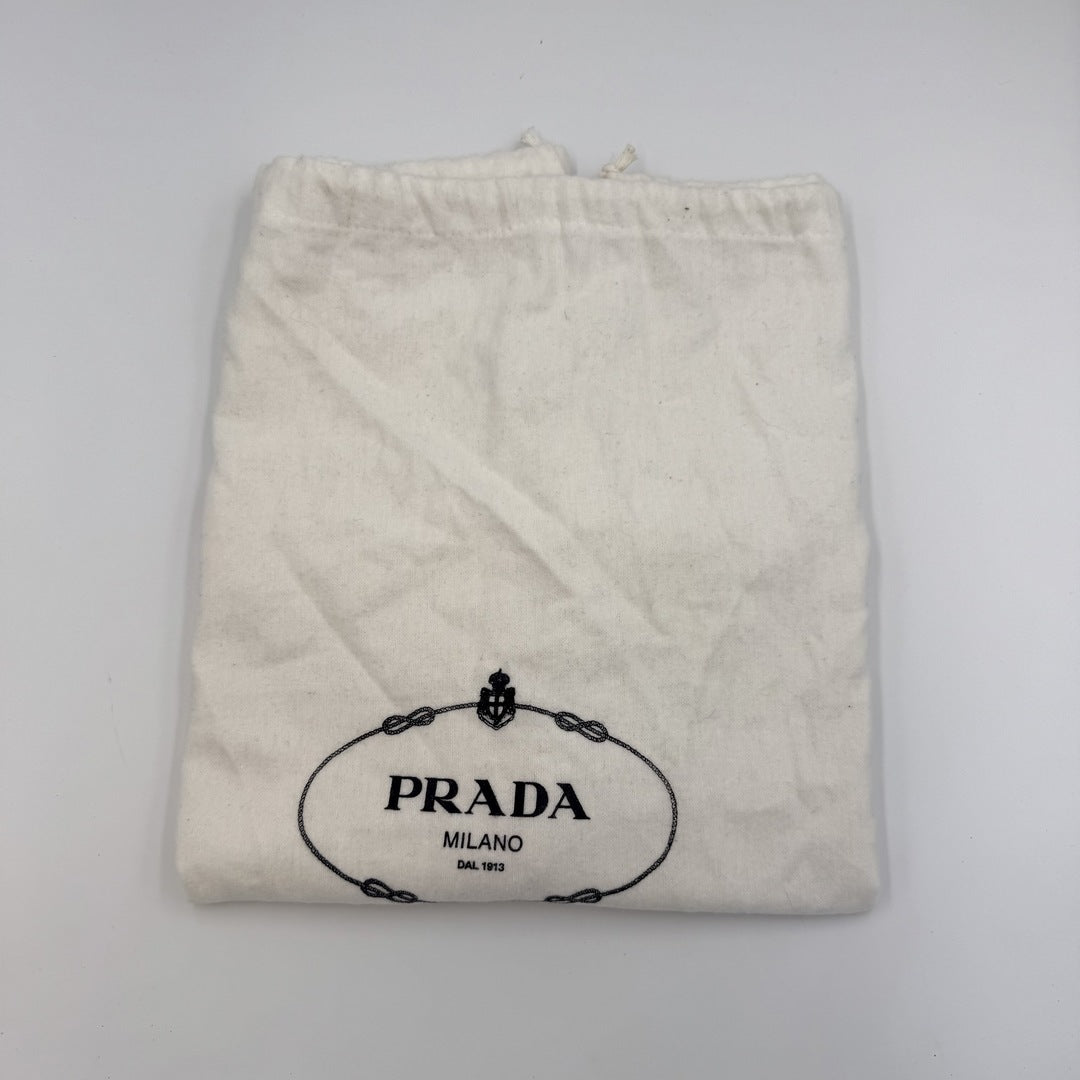Prada Suede Grey Leather Shoulder Bag