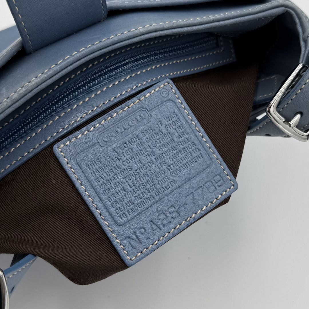Coach Leather Blue Shoulder Bag