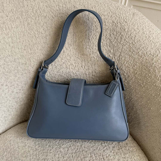 Coach Leather Blue Shoulder Bag