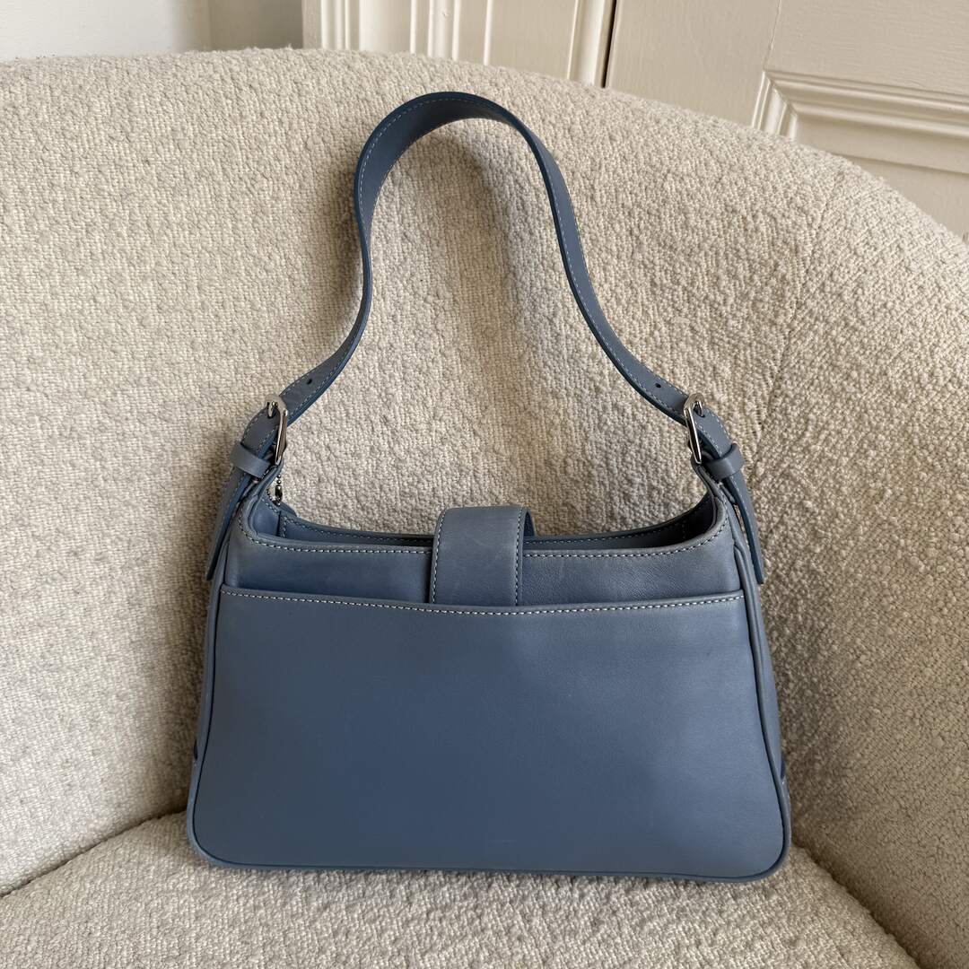 Coach Leather Blue Shoulder Bag