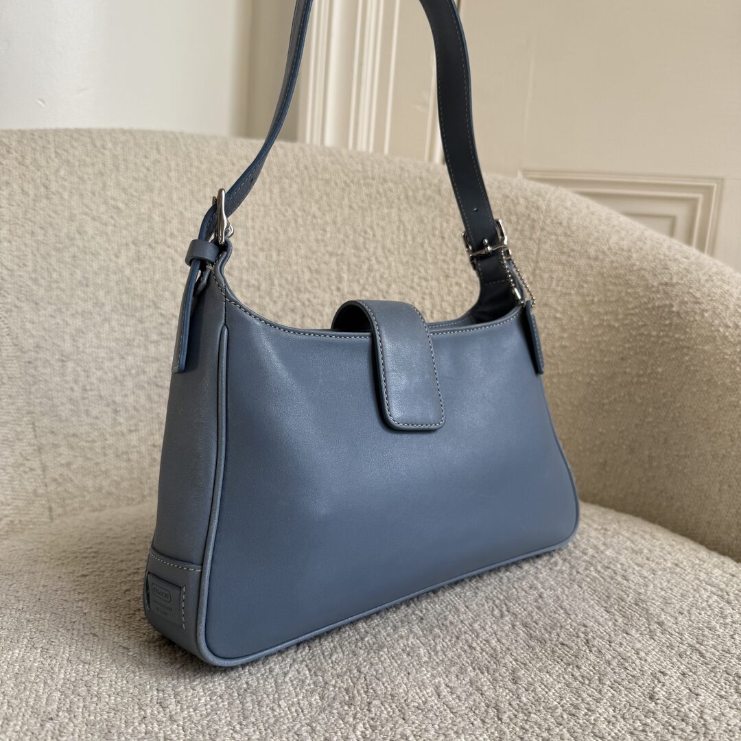 Coach Leather Blue Shoulder Bag