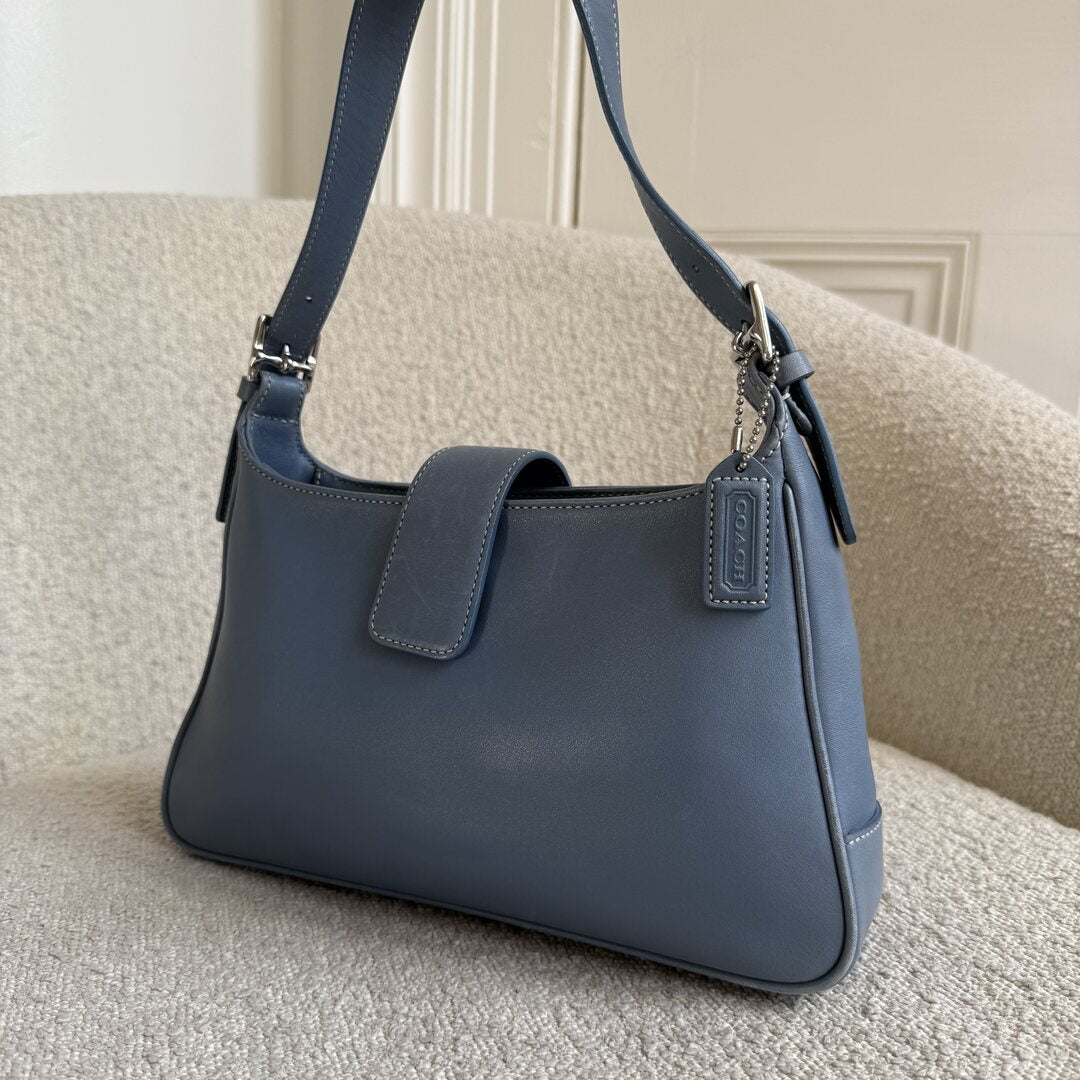 Coach Leather Blue Shoulder Bag