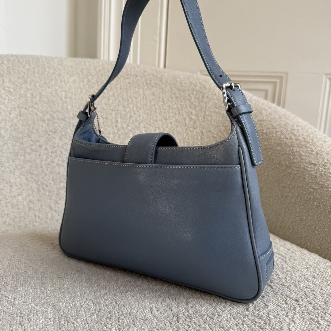 Coach Leather Blue Shoulder Bag