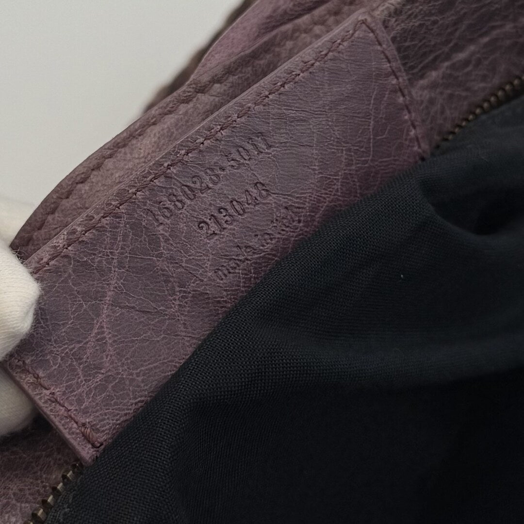 2003 Balenciaga The Part Time Leather Purple Shoulder Bag