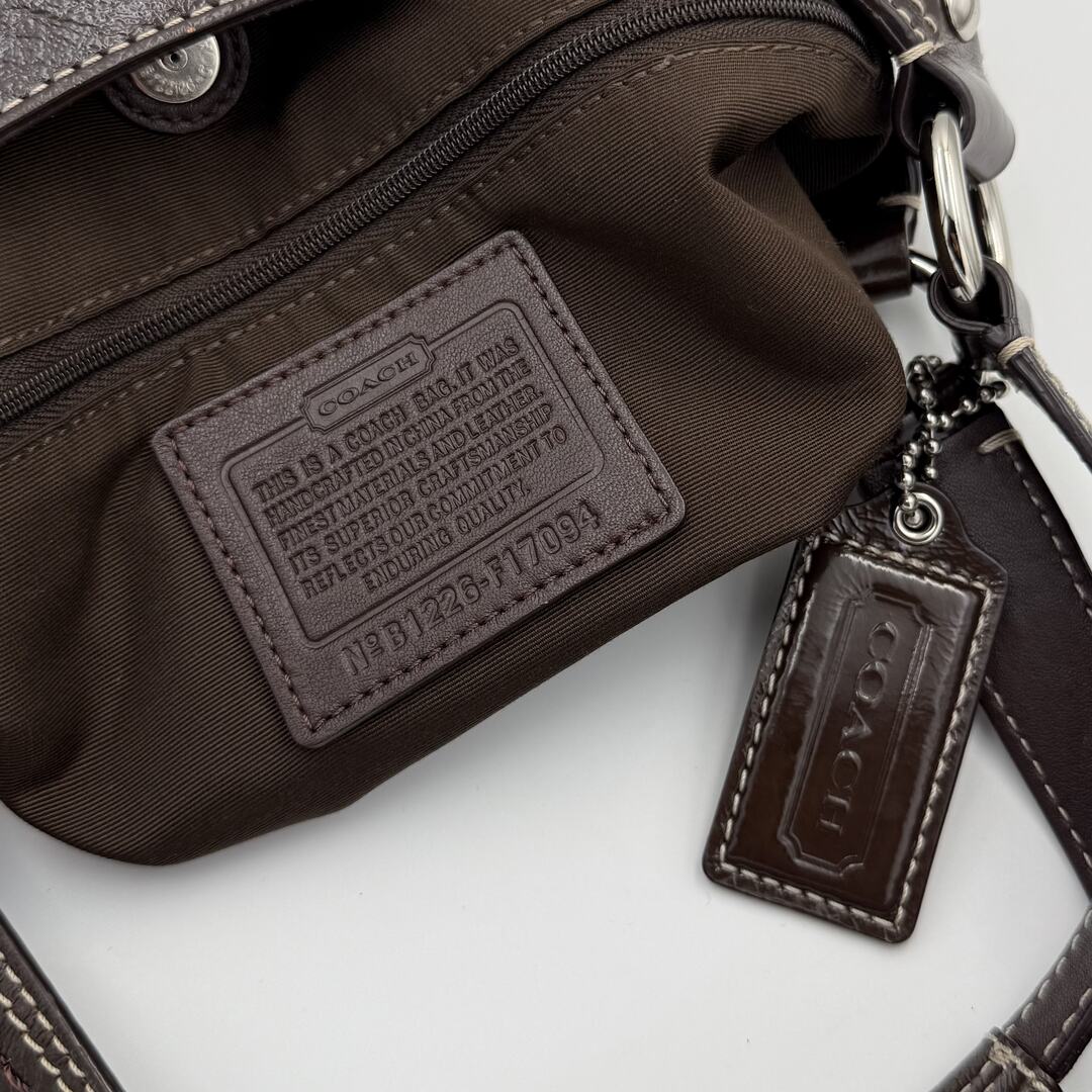 Coach Signature Hobo Brown Shoulder Bag