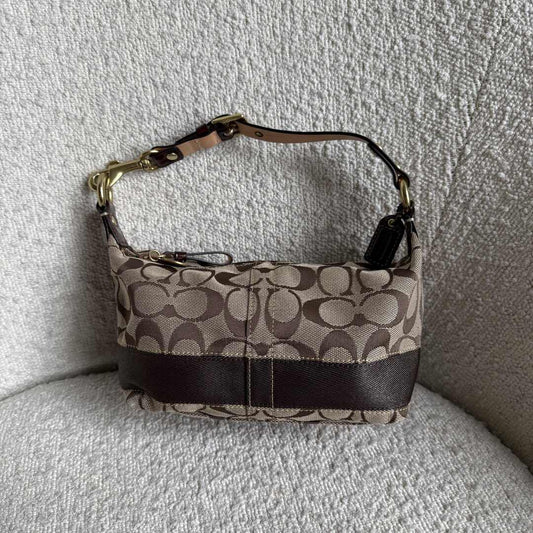Coach Signature Brown Mini Handbag