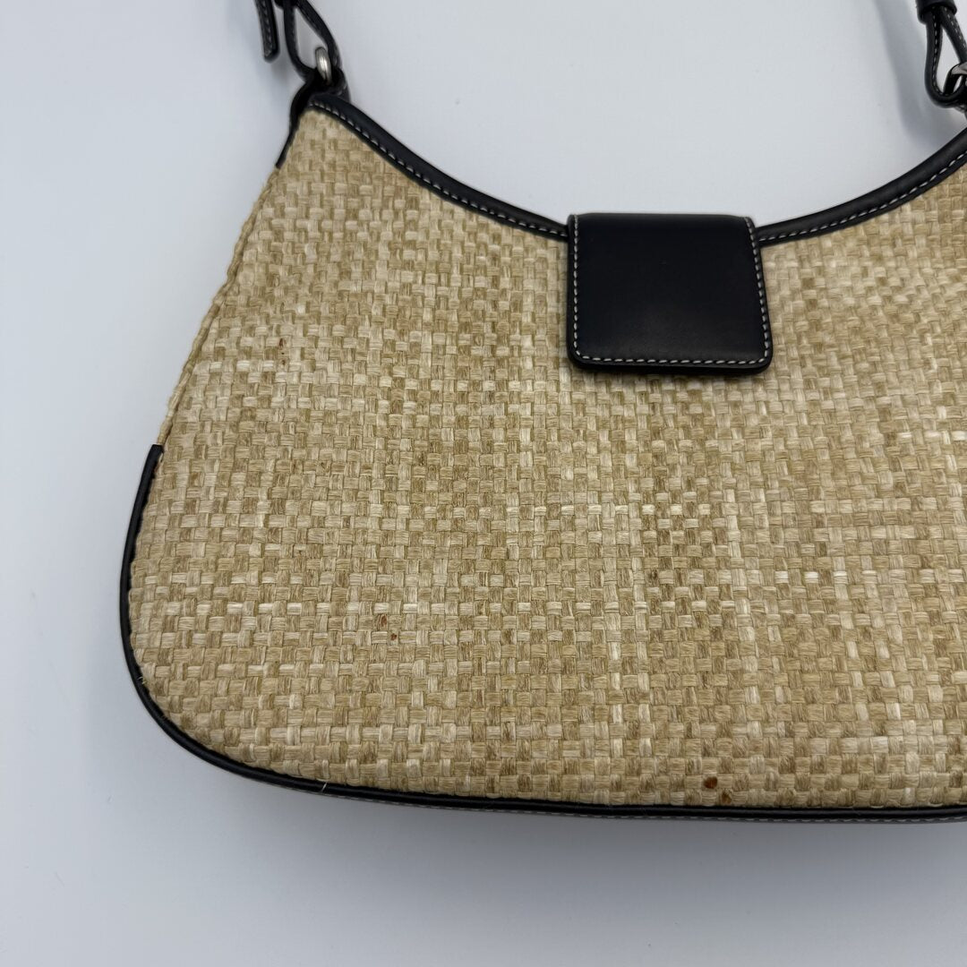 Coach Hobo Straw Beige Shoulder Bag