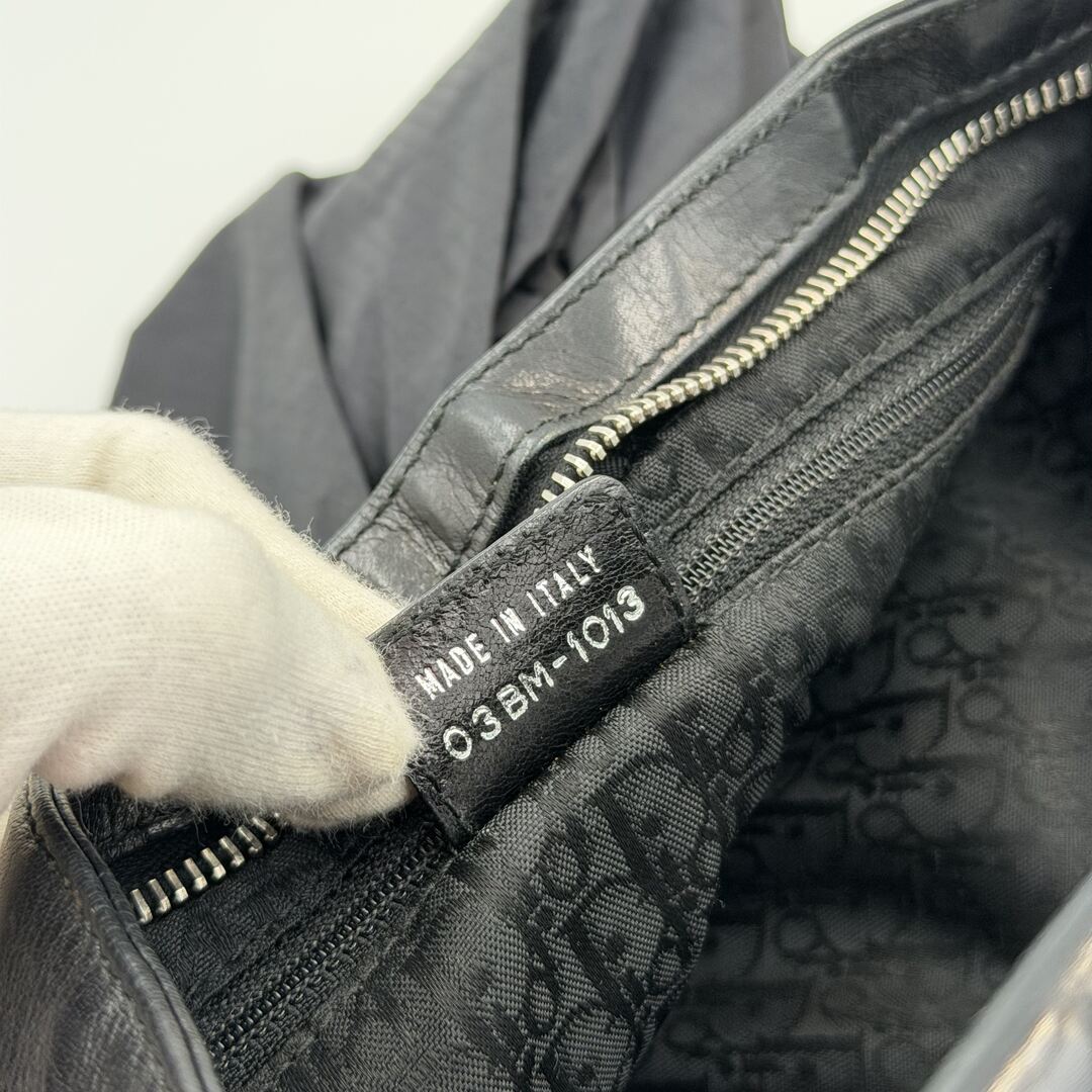 RARE Dior Corset Black Black Leather Shoulder Bag