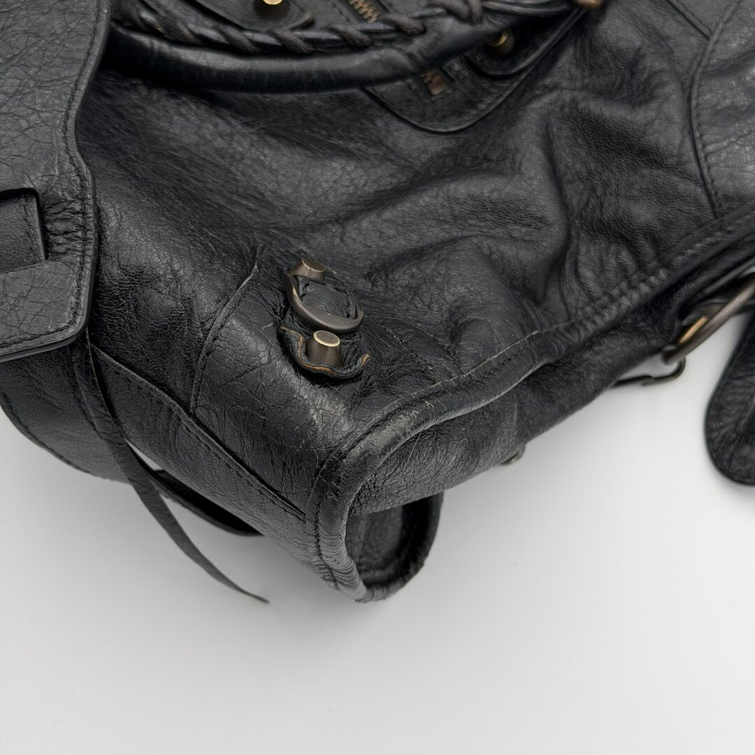 2016 Balenciaga The City Leather Black Bag