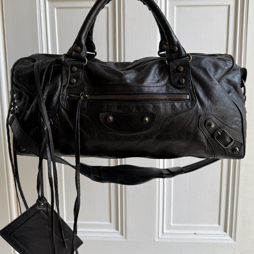 2003 Balenciaga Motocross Classic Back Leather Handbag