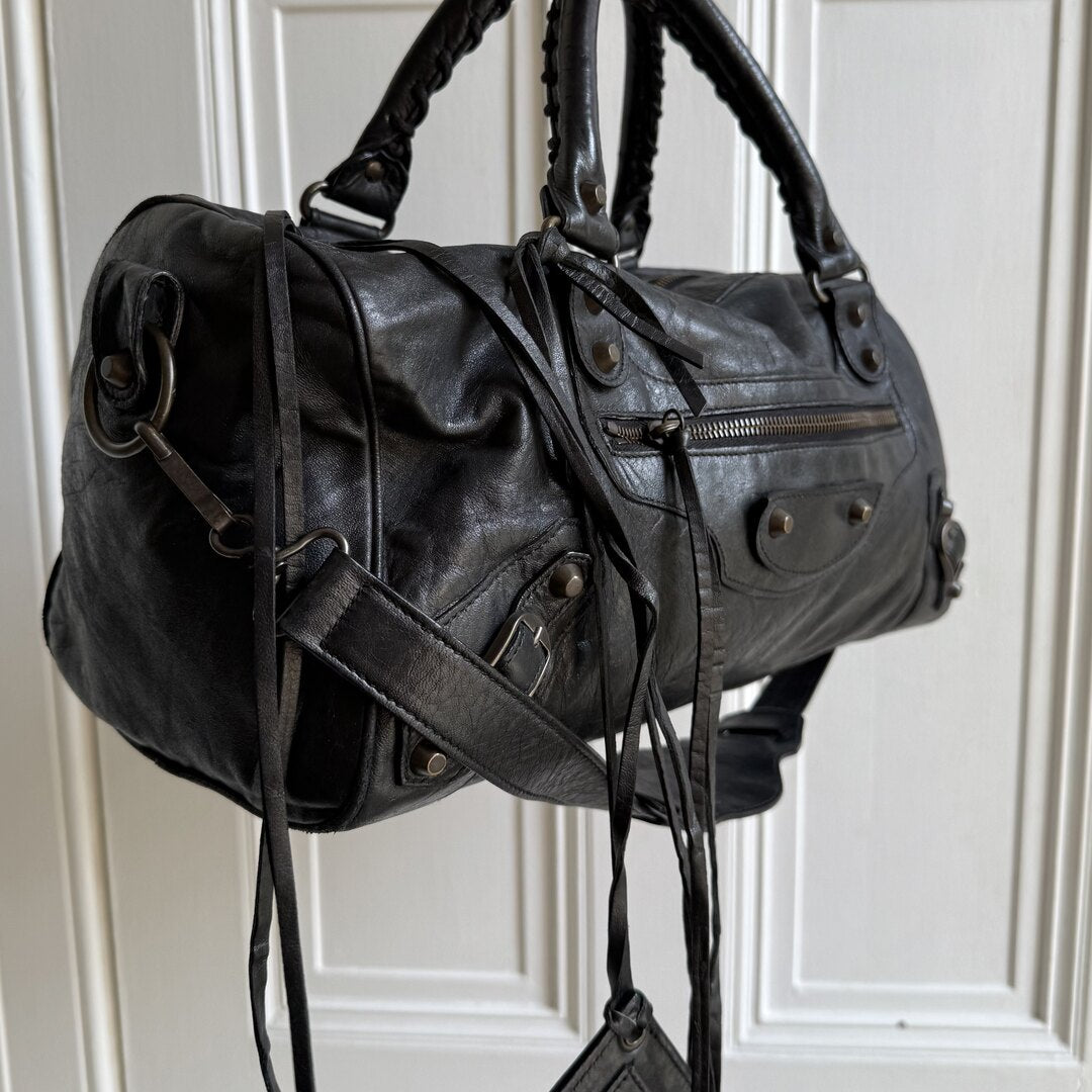 2003 Balenciaga Motocross Classic Back Leather Handbag
