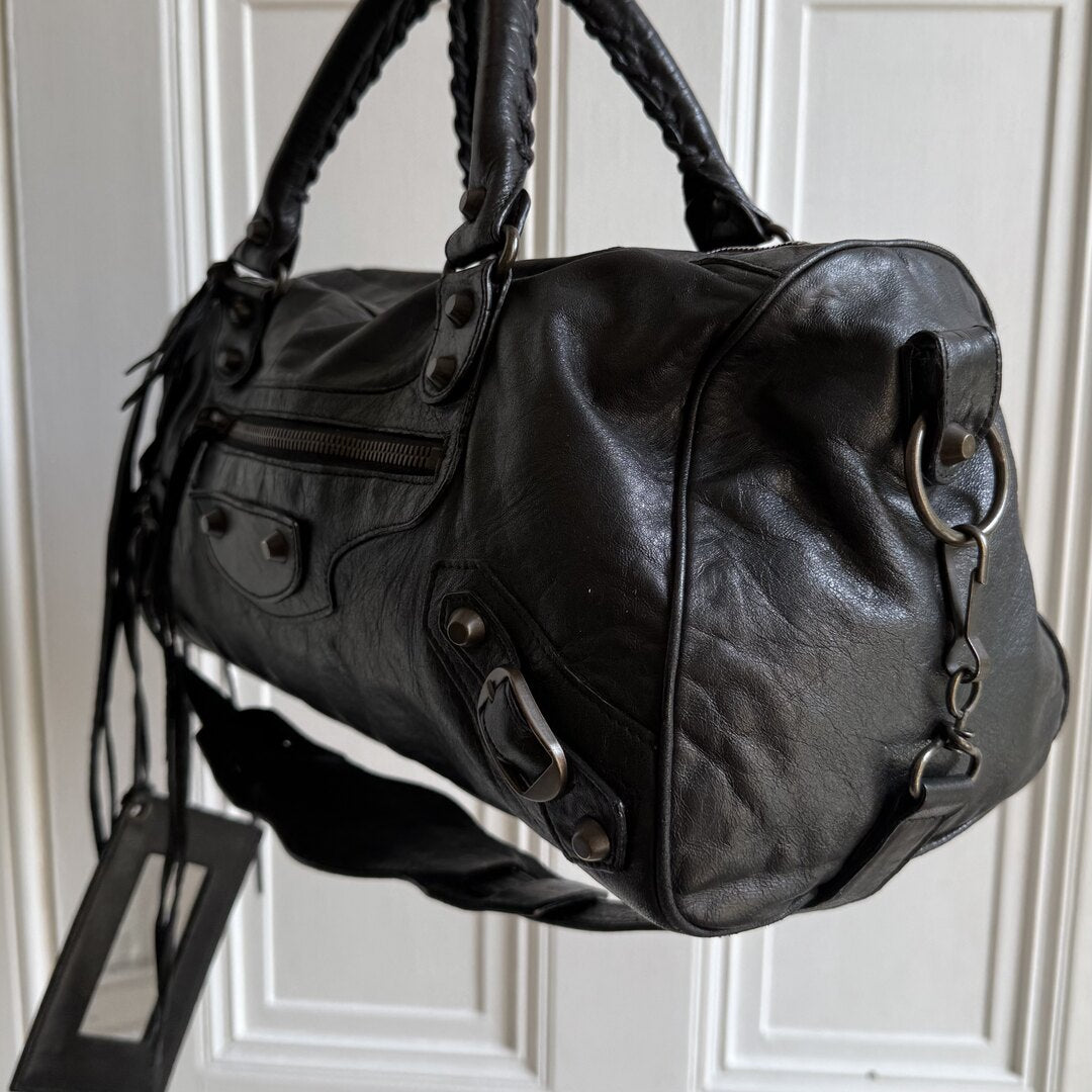 2003 Balenciaga Motocross Classic Back Leather Handbag