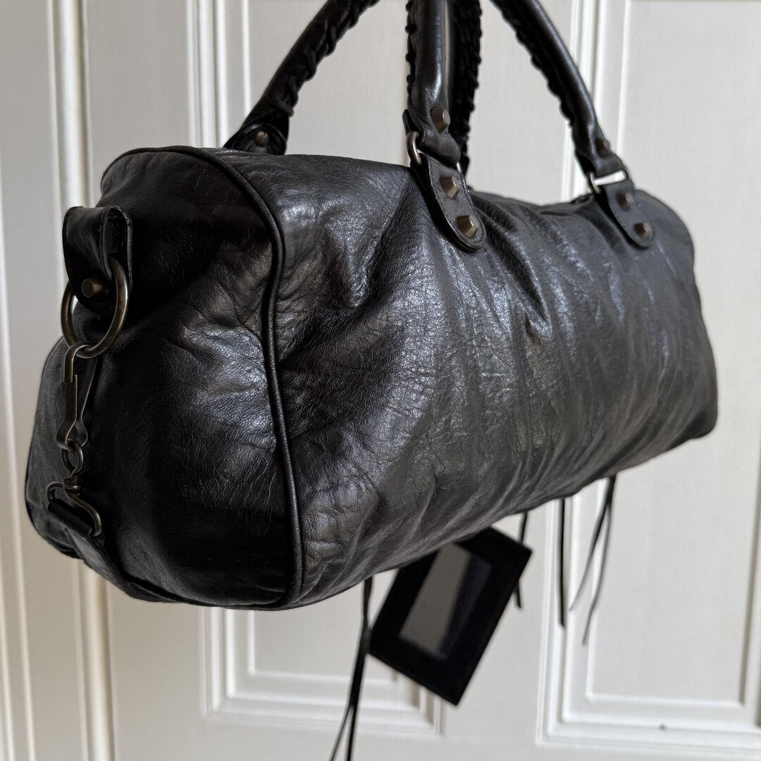2003 Balenciaga Motocross Classic Back Leather Handbag