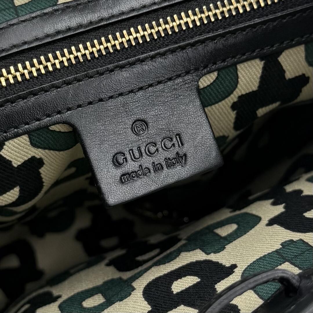 Gucci Guccissima Jackie Hobo Black Shoulder Bag