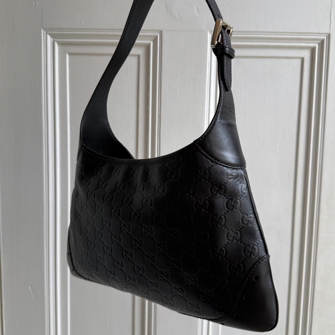 Gucci Guccissima Jackie Hobo Black Shoulder Bag