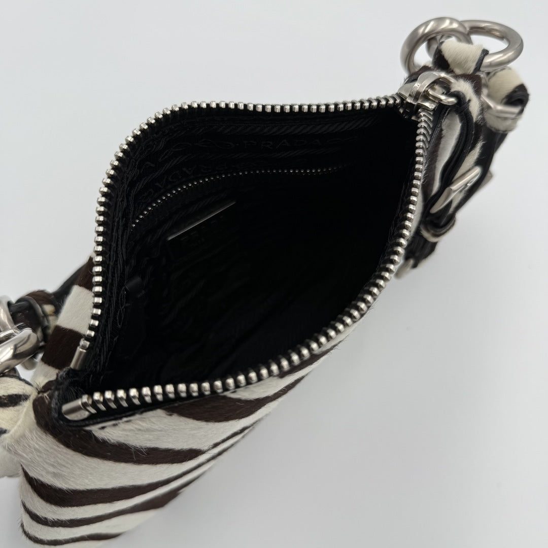Rare Prada Zebra Pony Hair Shoulder Bag