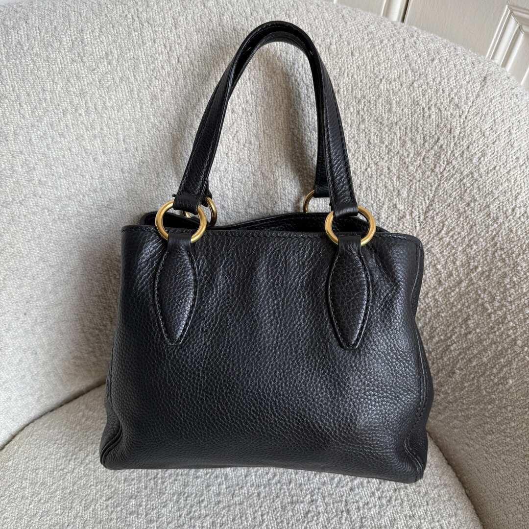 Miu Miu Vitello Leather Black Handbag