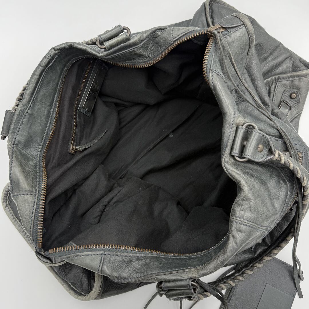 2011 Balenciaga Motocross Classic Weekender Back Leather Bag