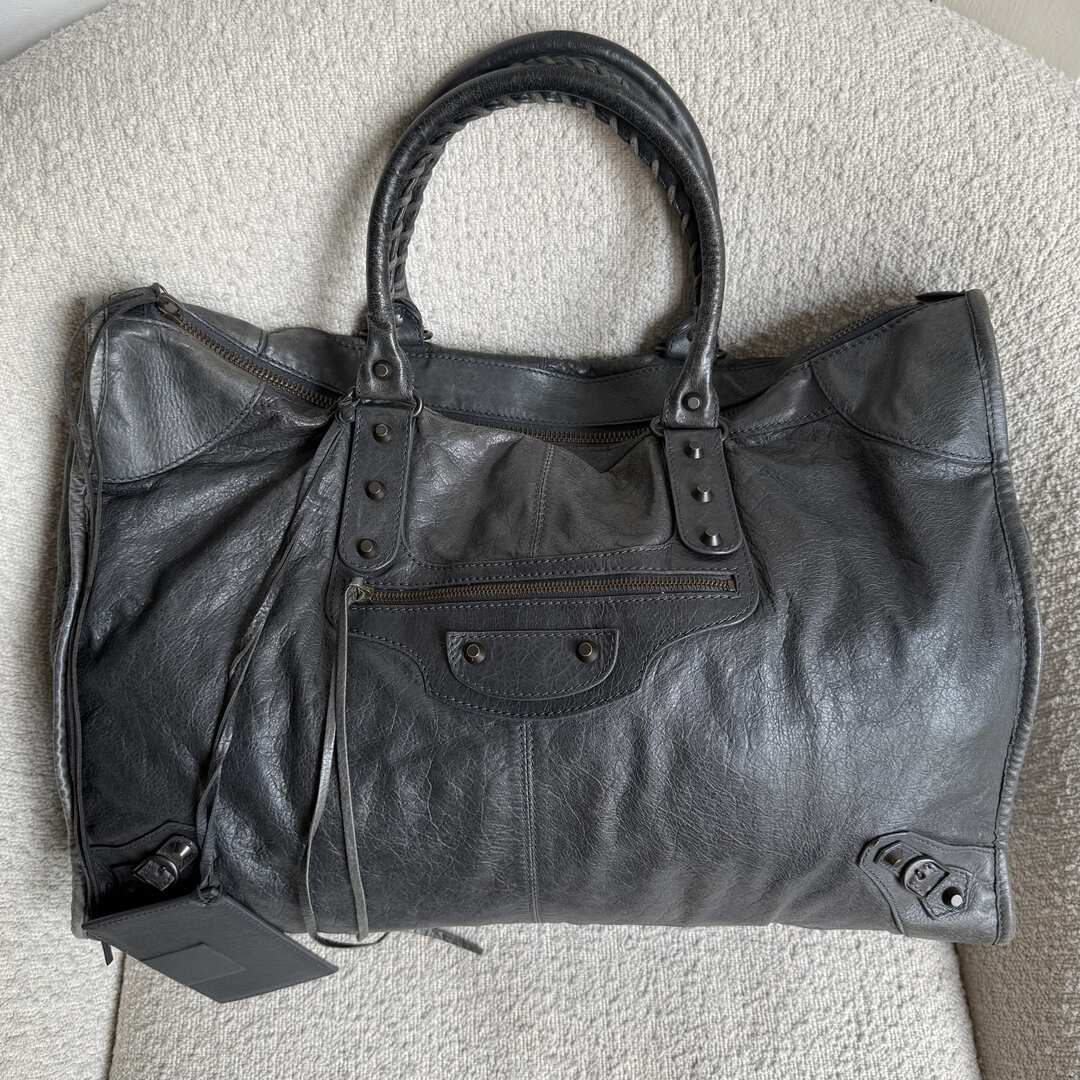 2011 Balenciaga Motocross Classic Weekender Back Leather Bag