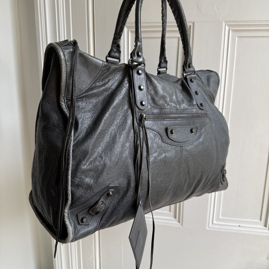 2011 Balenciaga Motocross Classic Weekender Back Leather Bag